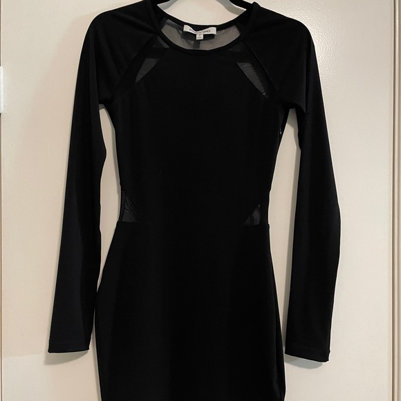 Elizabeth and James Black Long Sleeve Cocktail Dress - Picture 2 of 5